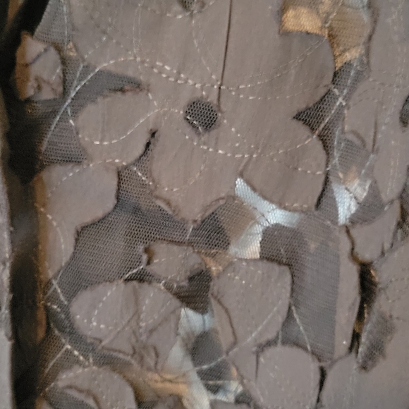 Vintage Kari New York Women's Floral Black Blouse Size 14 - Picture 4 of 4